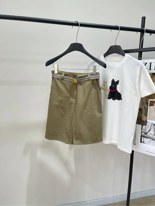 MIUMIU SPLIT HEM CROPPED PANTS 269932