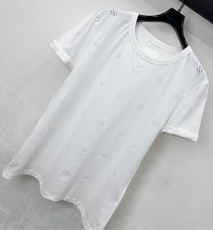 CC SS26 Short-sleeved Top White Cotton 350318
