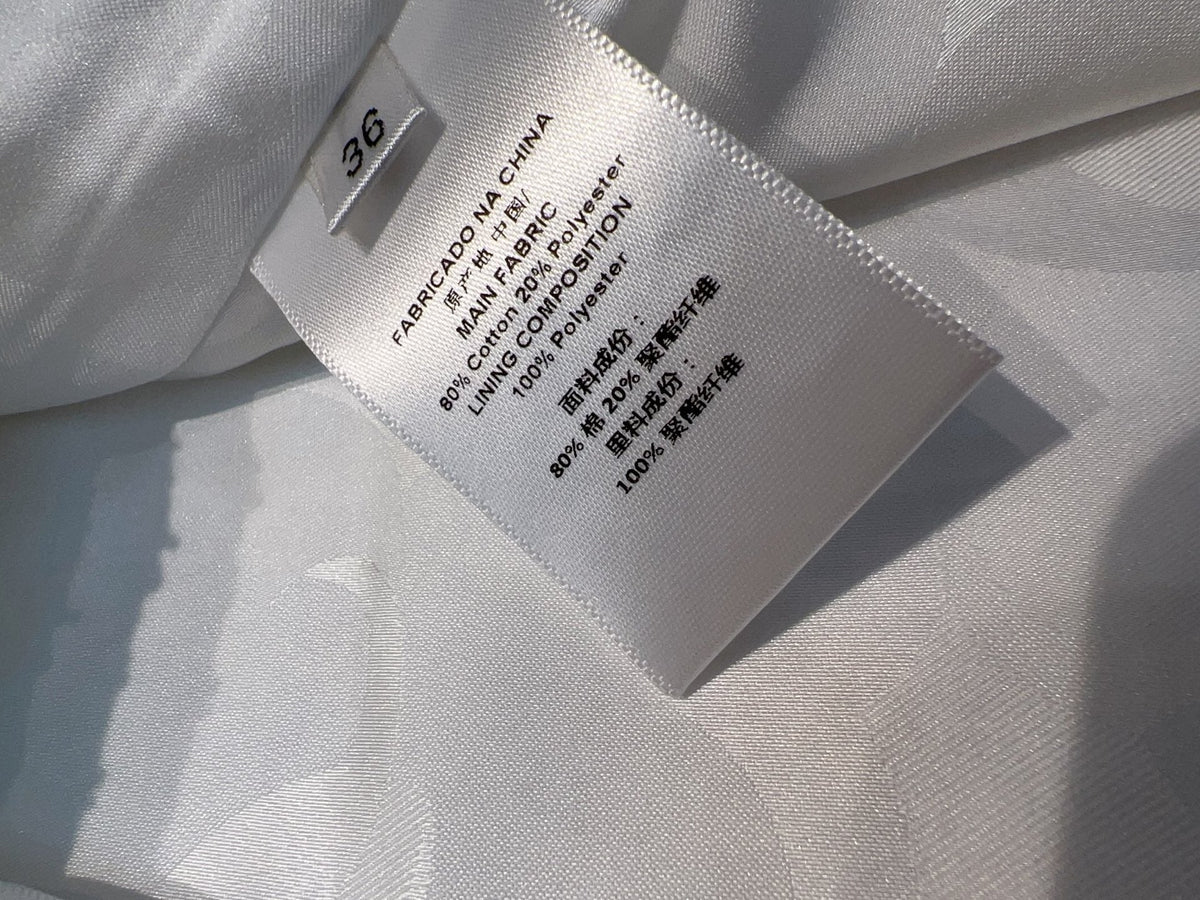 CC 25 Vest Dress White Cotton 305852