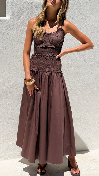 Vida Maxi Dress - Brown