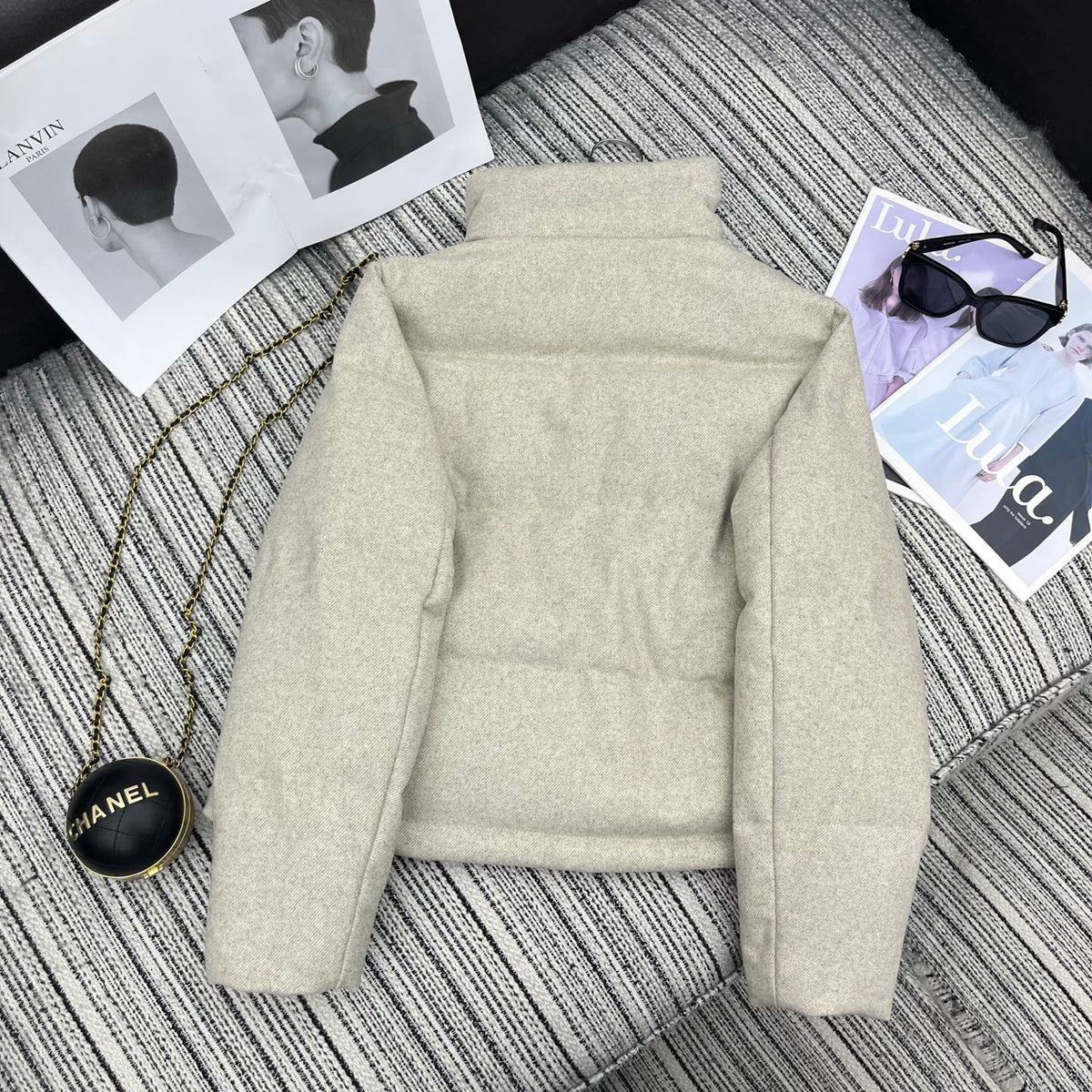 LP 25 Jacket Ivory Wool Fabric Down 308192