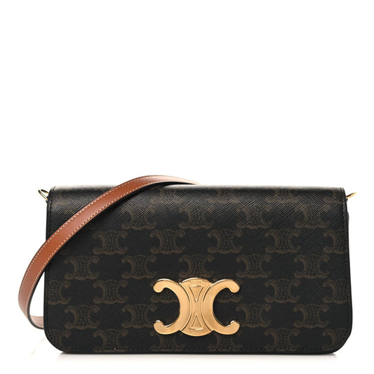 Triomphe Canvas Multipochette Tan