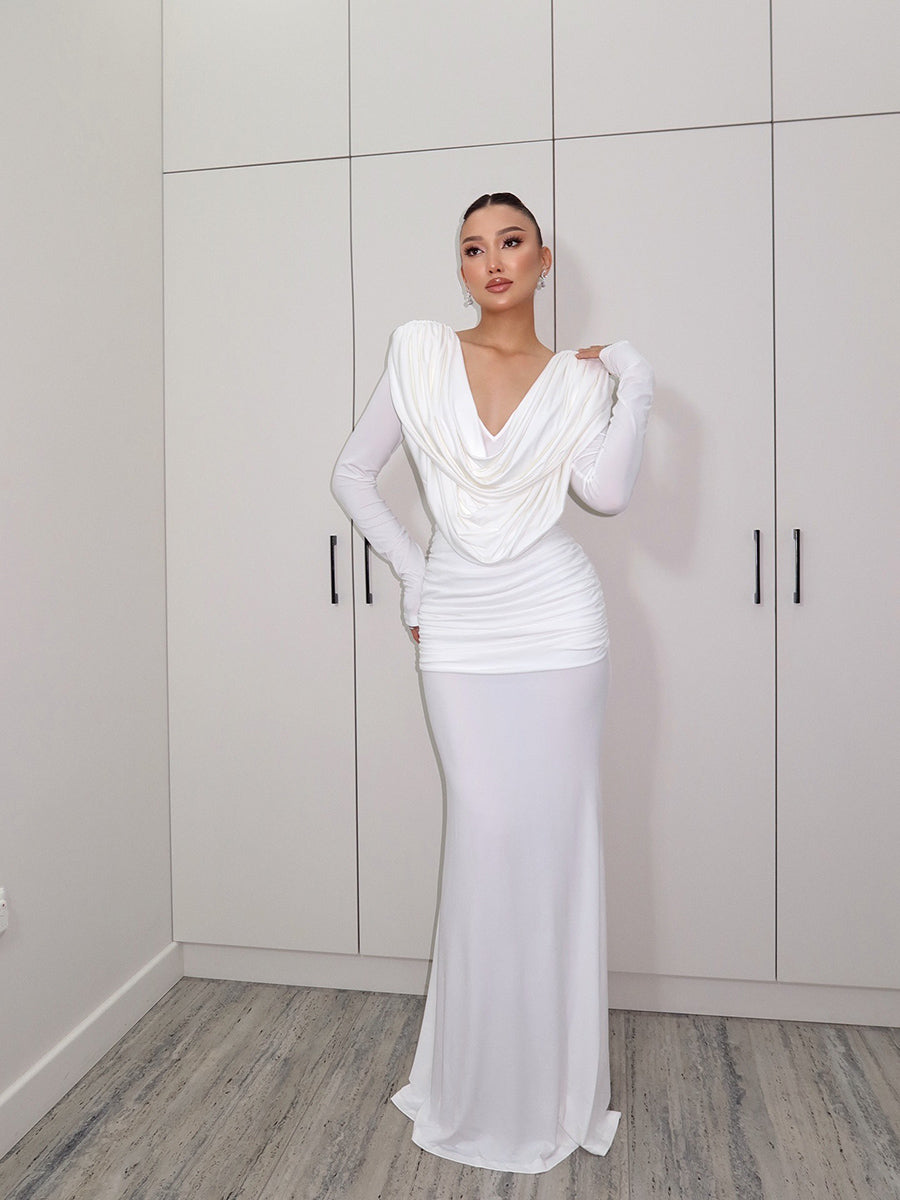 Esmeralda Maxi Dress In White