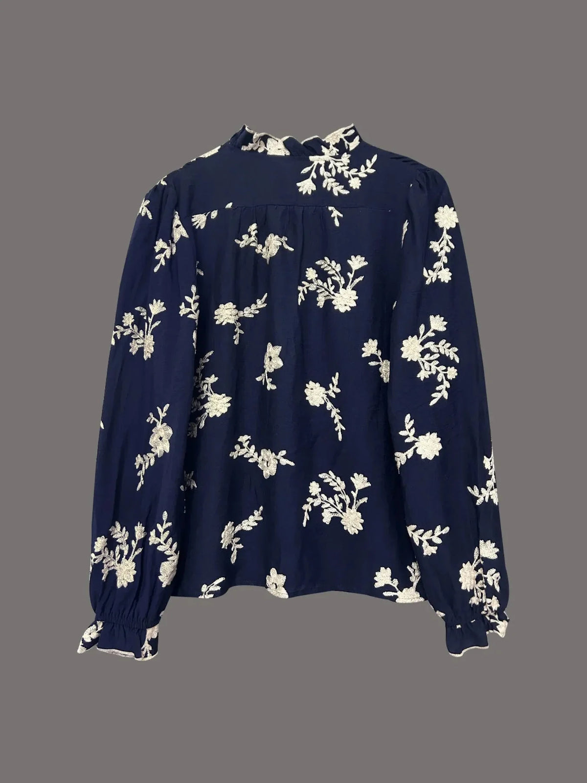 Flower Button Up Long Sleeve Shirt