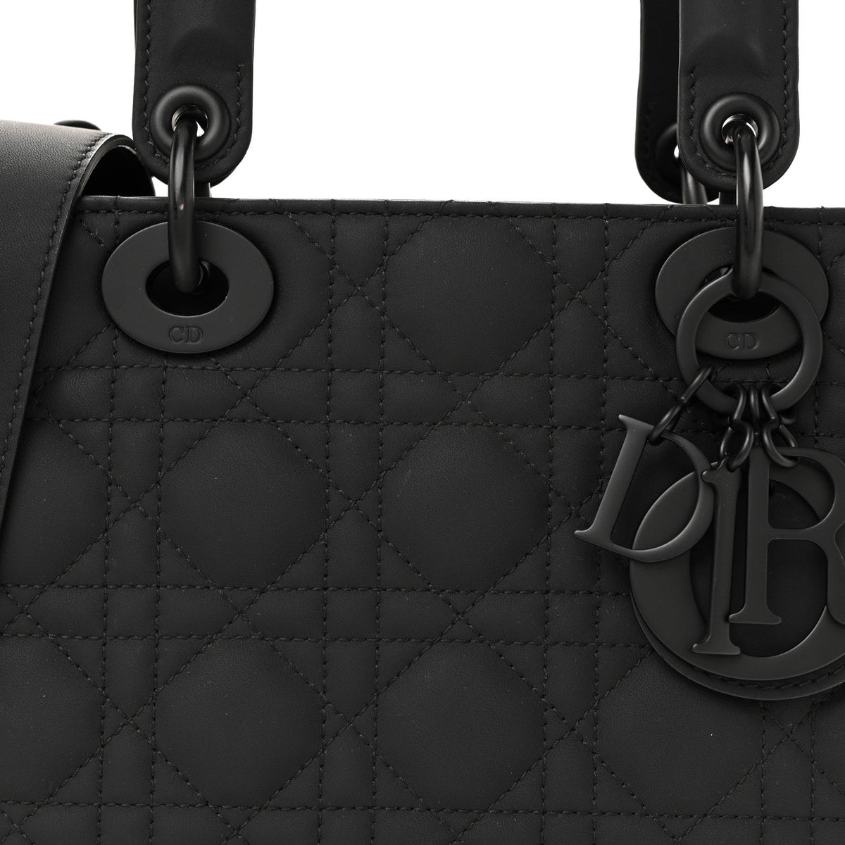 Ultra Matte Calfskin Cannage Small My ABCDior Lady Dior Black