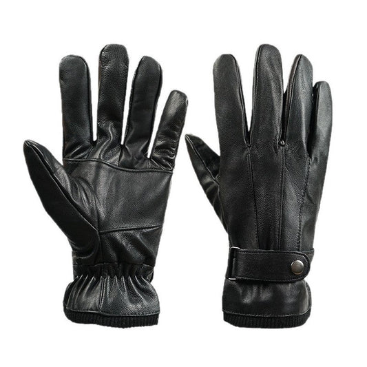 Men's Patchwork Leather Gloves