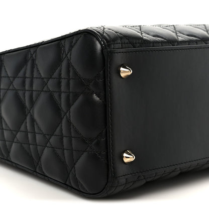 Lambskin Cannage Medium Lady Dior Black