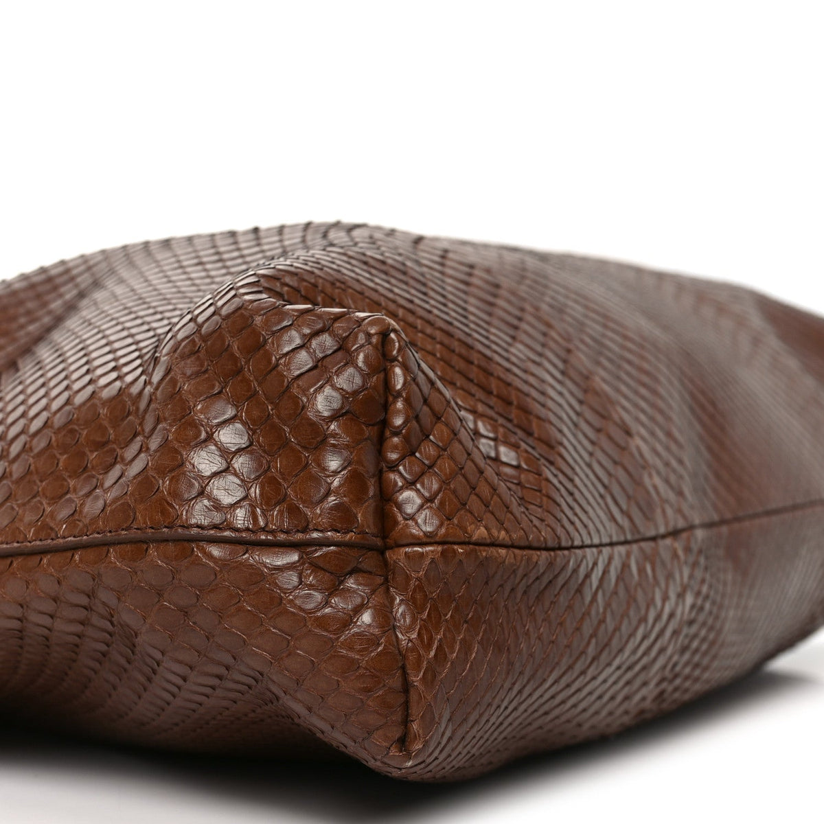 Snakeskin Angy Hobo Bag Brown