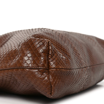 Snakeskin Angy Hobo Bag Brown