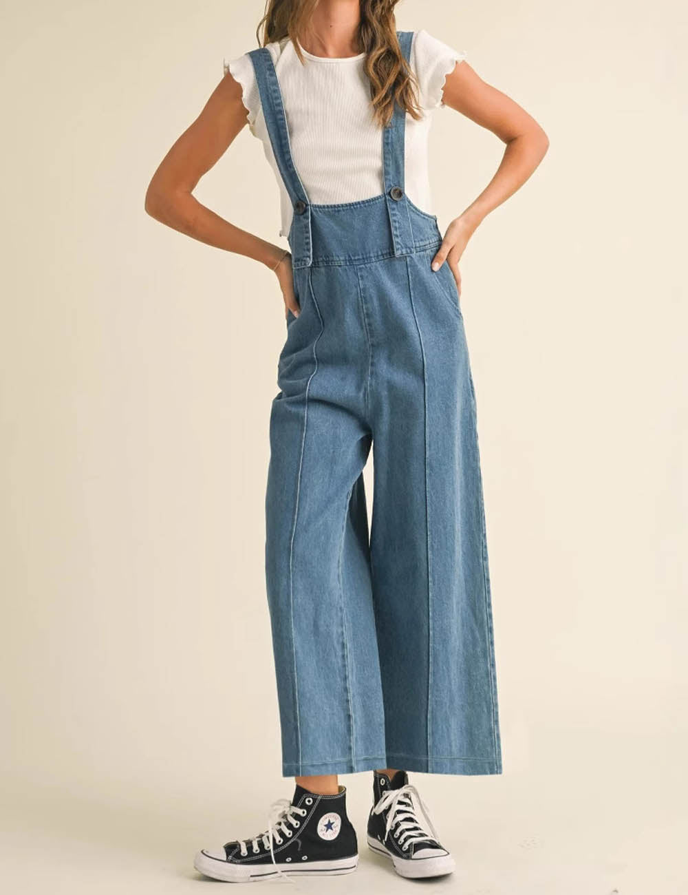 Casual Loose Wide Leg Denim Overalls