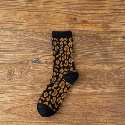 Rufia - Leopard Print Mid-Calf Socks