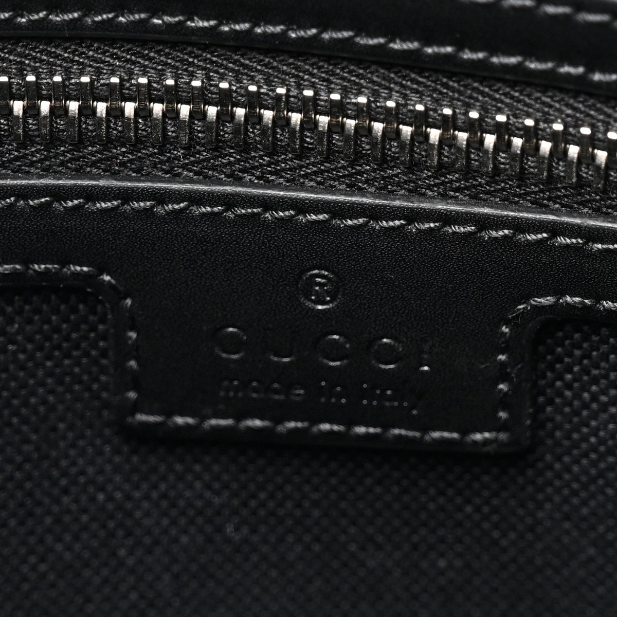 GG Supreme Monogram Appia Calfskin Web Flat Messenger Bag Black Grey