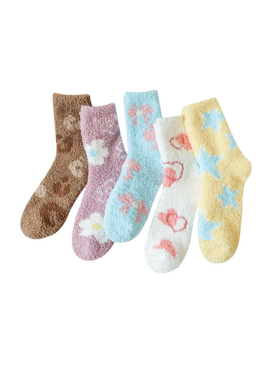 Rufia - Winter Jacquard Mid-calf Sleep Socks