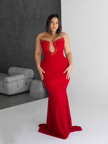 Bellatrix Diamond Strapless Maxi Dress