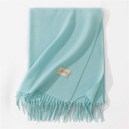 Solid Color Winter Warm Imitation Cashmere Shawl Scarves