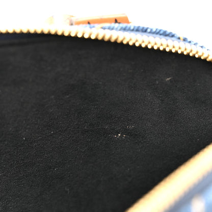Denim Calfskin Reverse Monogram Malletage Alma BB Blue