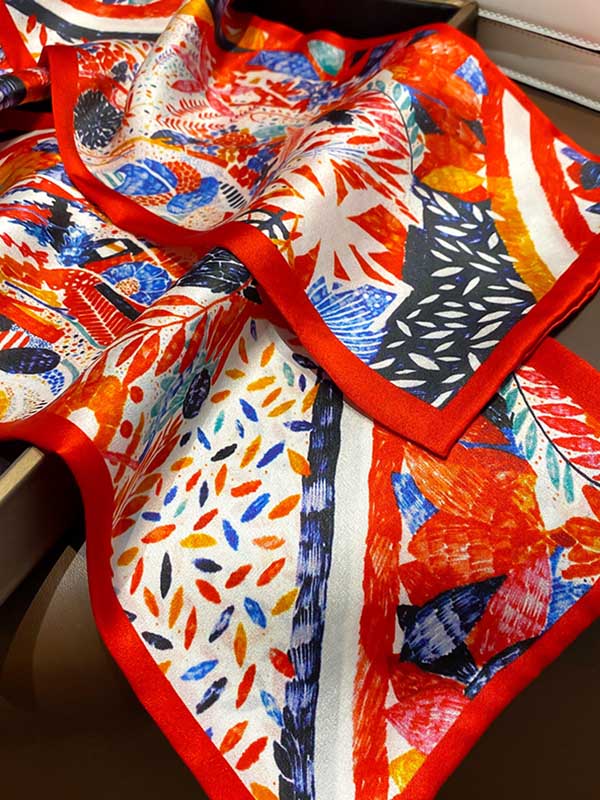 Original Contrast Color Printed Imitated Cashmere Scarf