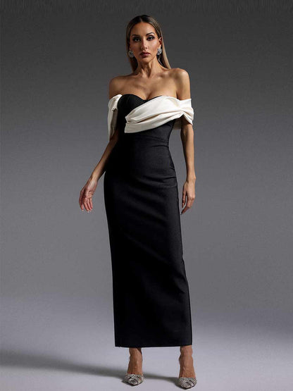 Vivianna Fold Bandage Maxi Dress
