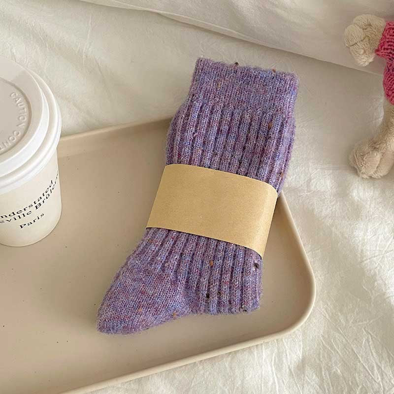 Simple Wool Thicken Warm Crew Socks