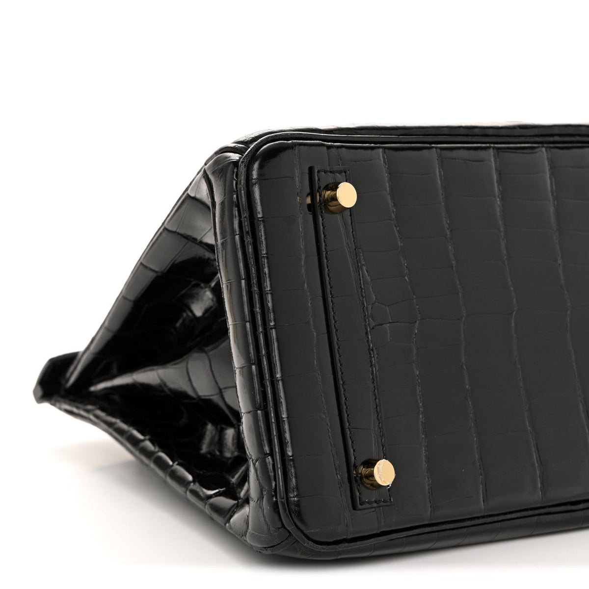 Shiny Niloticus Crocodile Birkin 30 Black