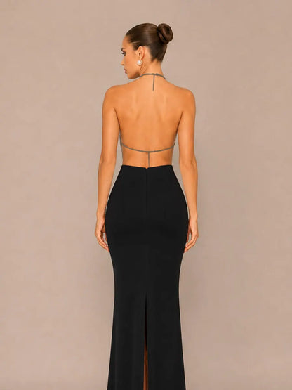 Olena Woven Halter Neck Two-Piece Set with Tassels