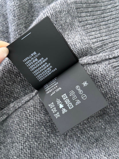 PRADA GRAY CASHMERE CARDIGAN
