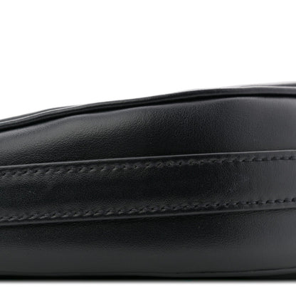 Soft Calfskin Arque Shoulder Bag Black