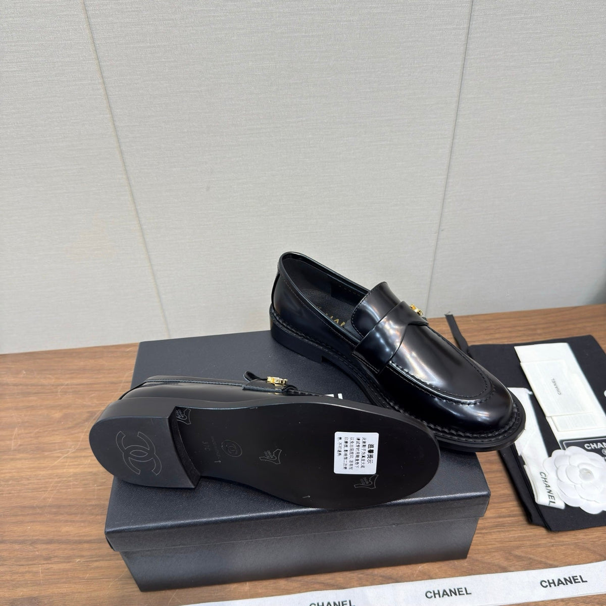 Chanel 2025 Loafer Black Sheepskin 552183