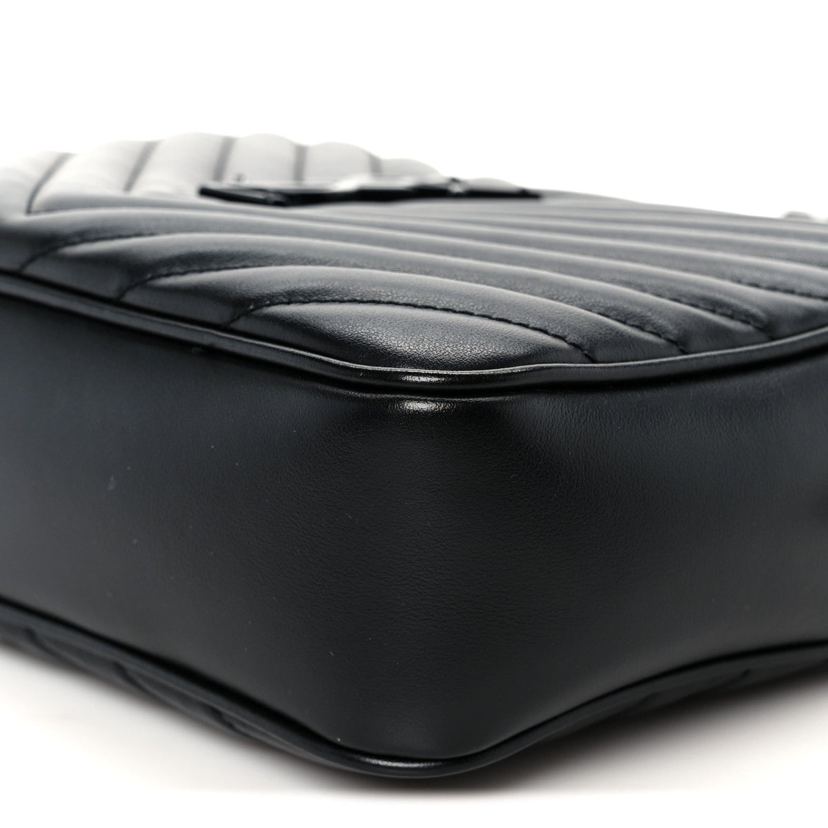 Calfskin Matelasse Monogram Monochrome Lou Camera Bag Black