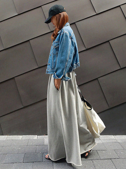 Loose Wide Leg Solid Color Casual Pants Bottoms Pants