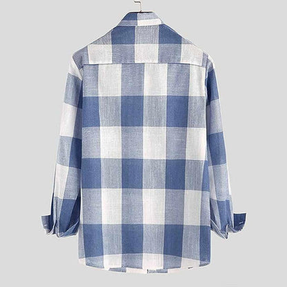 Saint Morris Plaid Button-Down Long Sleeve Shirt