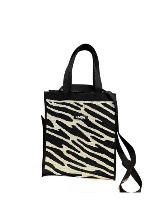 Cosbai - Black &amp; White Large Capacity Tote Bag - Bold &amp; Spacious