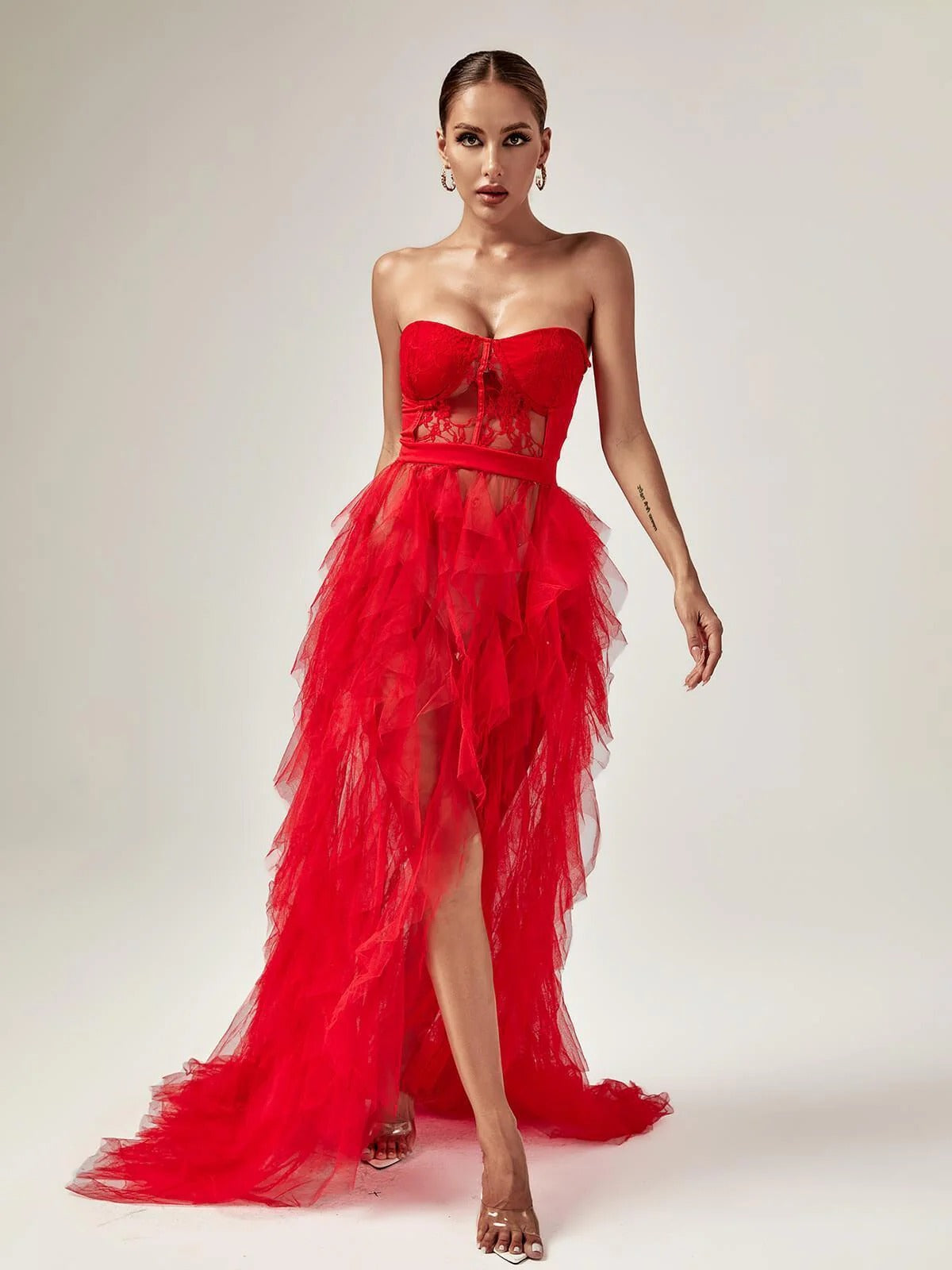 Dorothy Tulle Maxi Dress In Black
