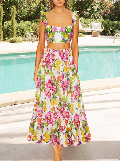 Saskia Floral Print Swimsuit Set