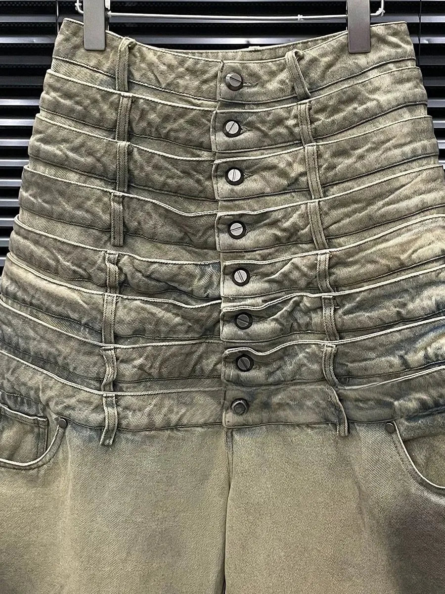 Lilith Uniquely Designed Multi-Waistband Jeans