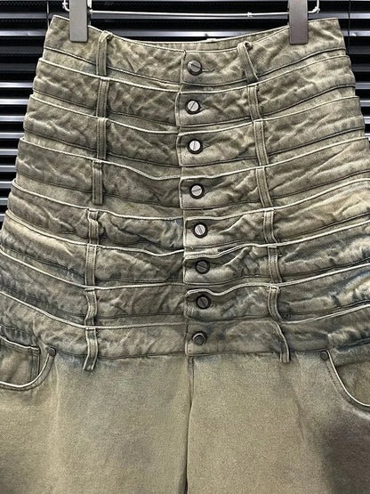 Lilith Uniquely Designed Multi-Waistband Jeans