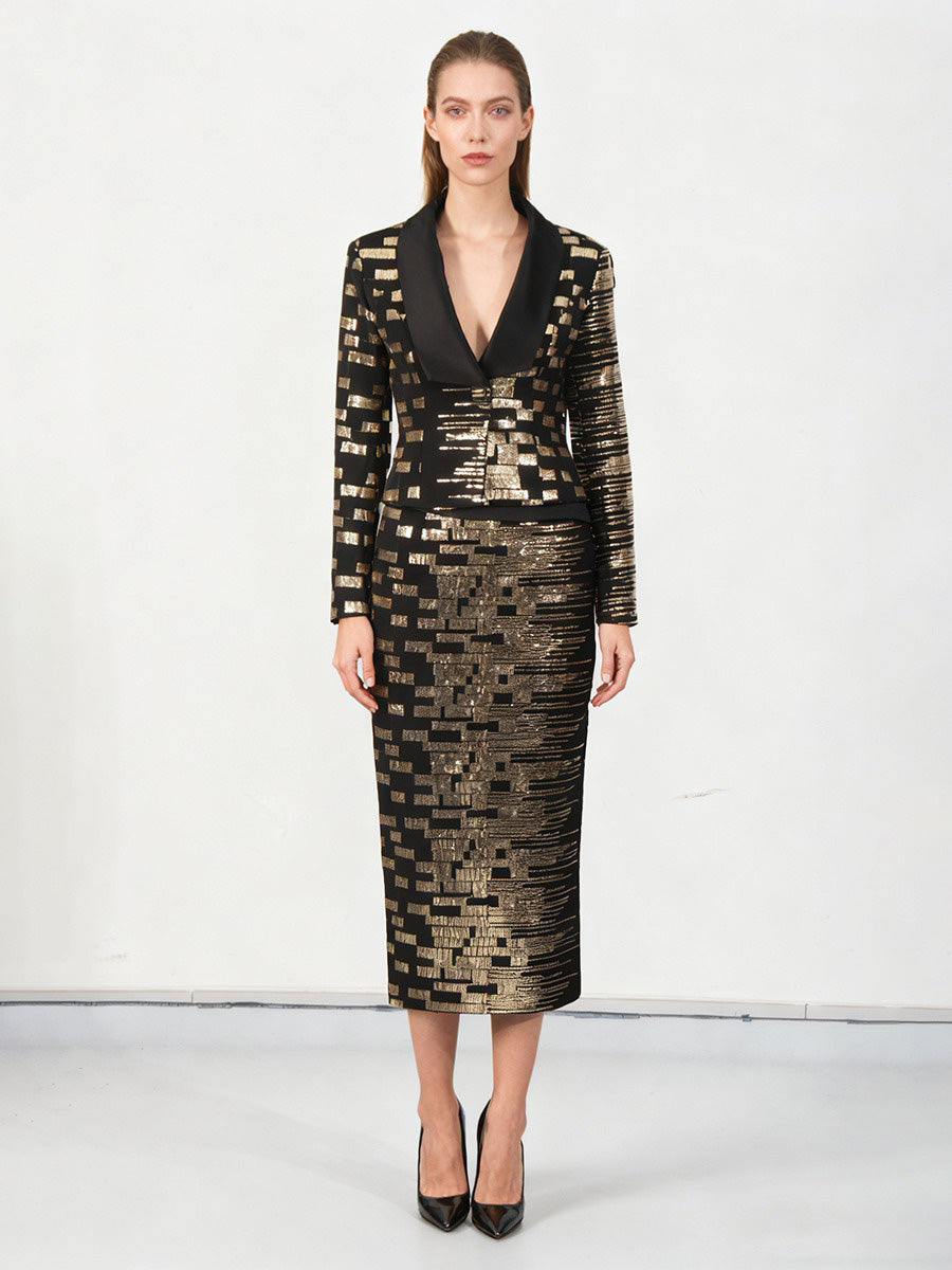 Milena Gilded Print Two Piece Set
