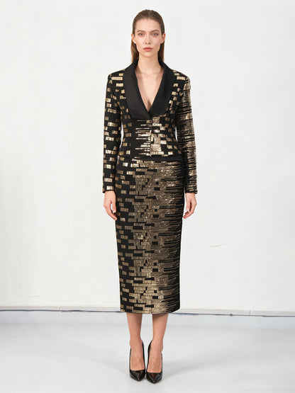 Milena Gilded Print Two Piece Set