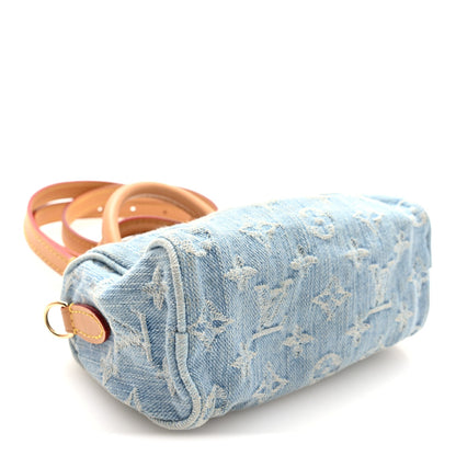 Monogram Denim Nano Speedy Sky Blue