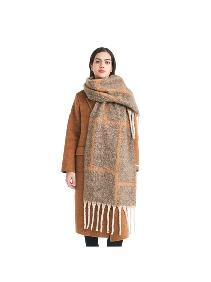 Scarvii - Winter Tassel Plaid Jacquard Scarf