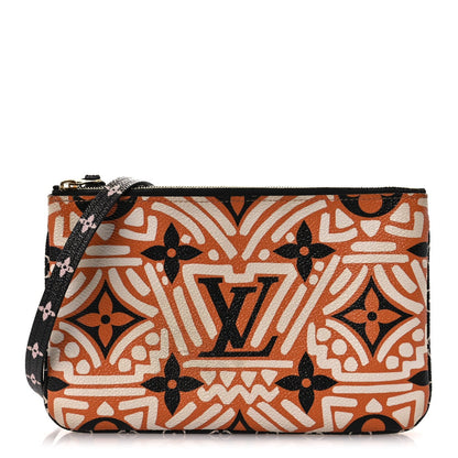 Monogram Giant Crafty Double Zip Pochette Creme Caramel