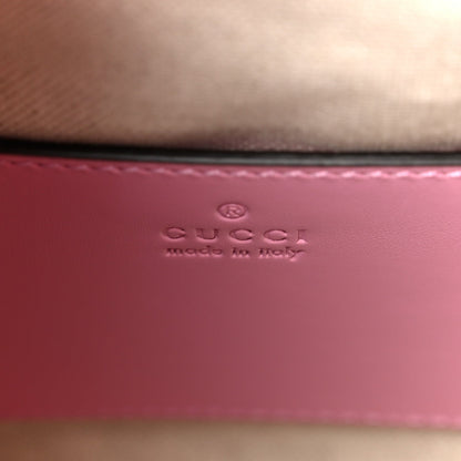 Calfskin Bamboo Backpack Glossy Pink