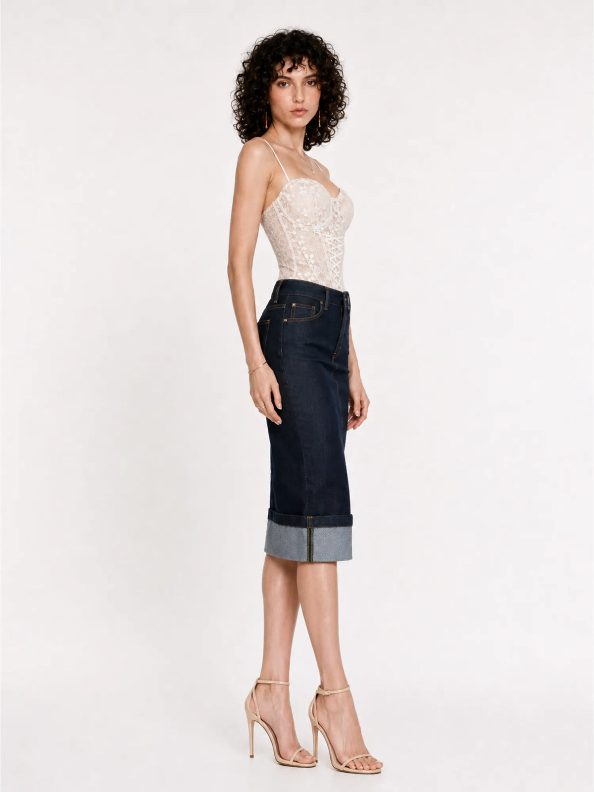 Ophira Retro Romantic Lace Fishbone Corset