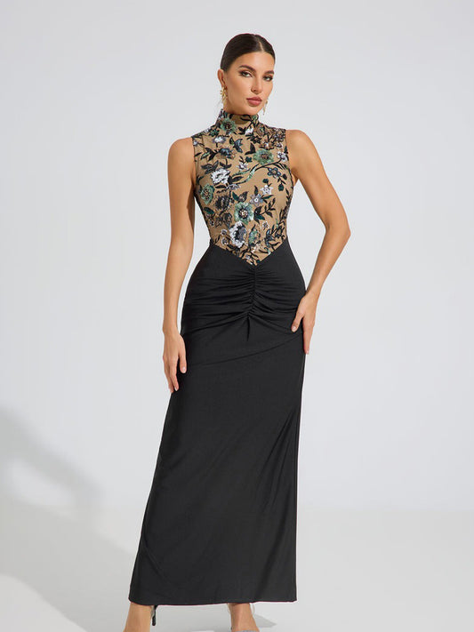 Hadassah Floral Illusion Maxi Dress