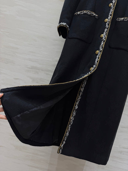 CC Long Coat Black Woven 344727