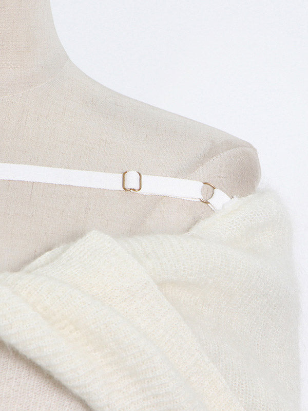Original Stylish Off-The-Shoulder Long Sleeves Sweater Top