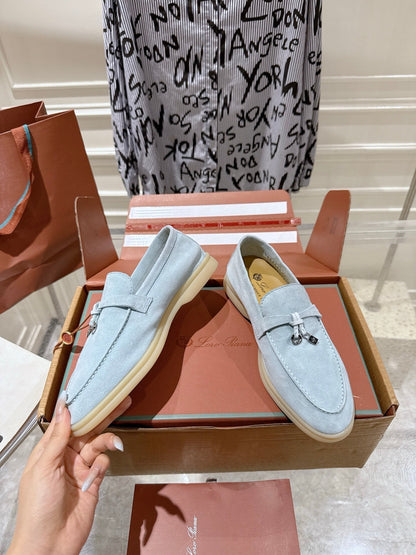 LP Summer Charms Walk Loafers Light Blue Suede 565862