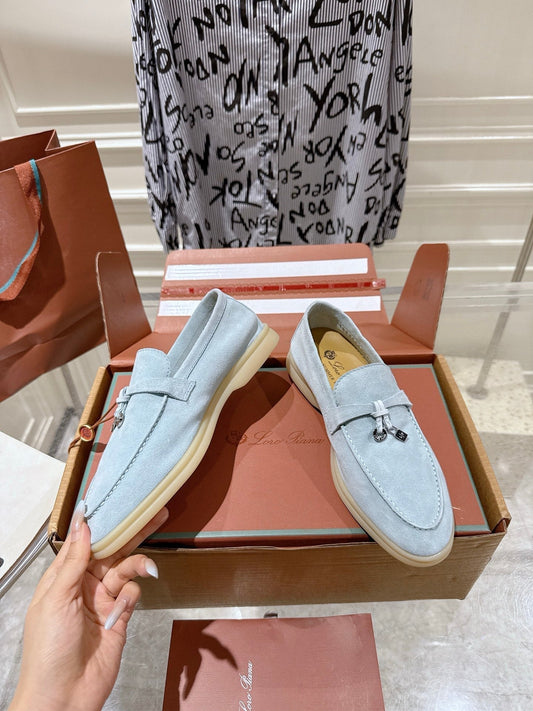 LP Summer Charms Walk Loafers Light Blue Suede 565862
