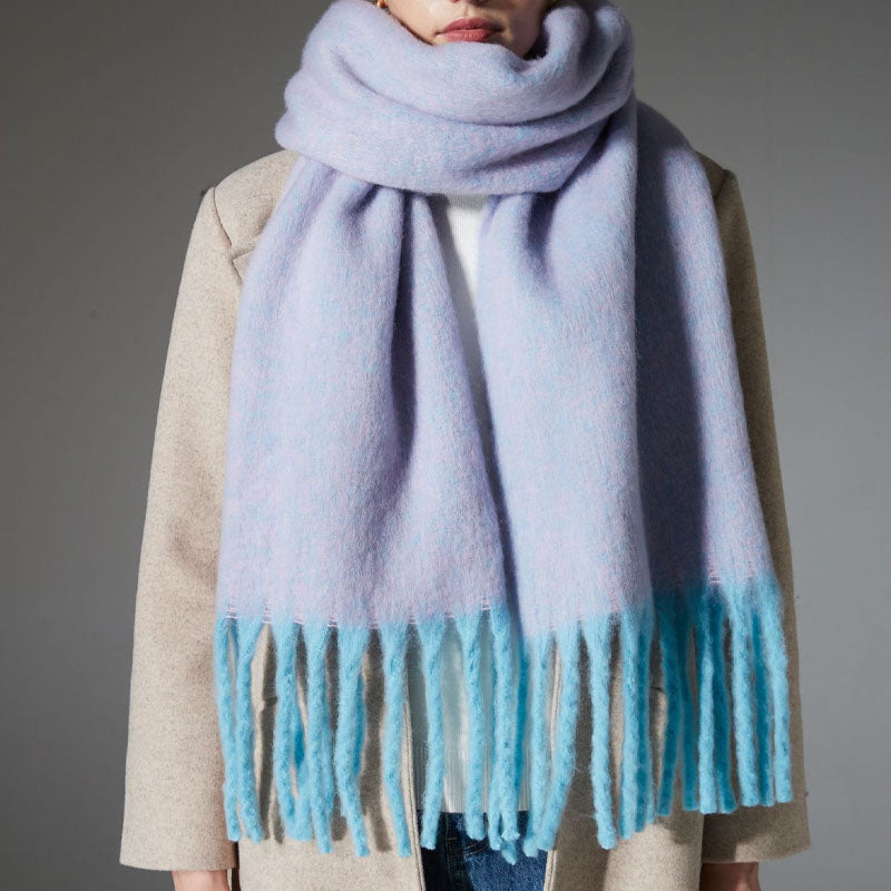 Winter Soft Long Shawl Tassel Warm Scarf