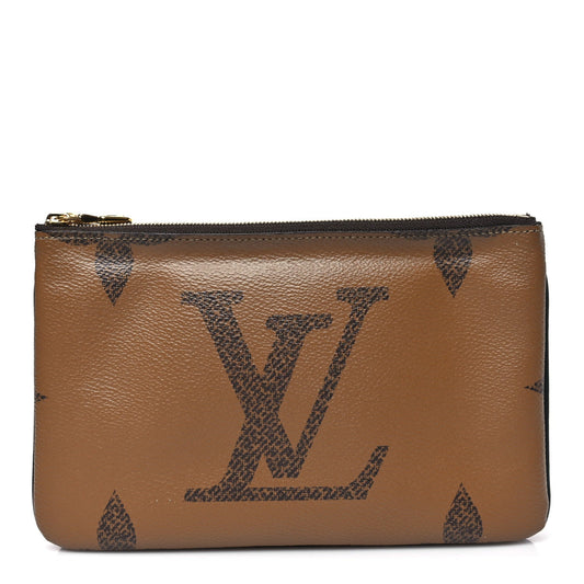Reverse Monogram Giant Double Zip Pochette